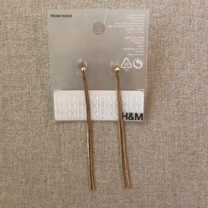H&M Long Gold Toned Earrings